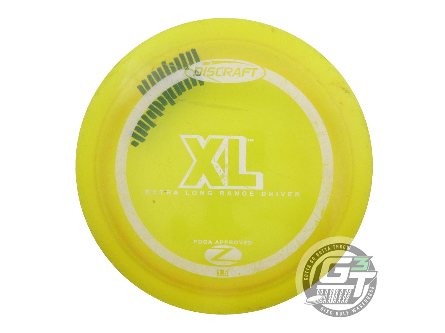 USED Discraft Z XL 171g Yellow White Stamp PFN Distance Driver Golf Disc