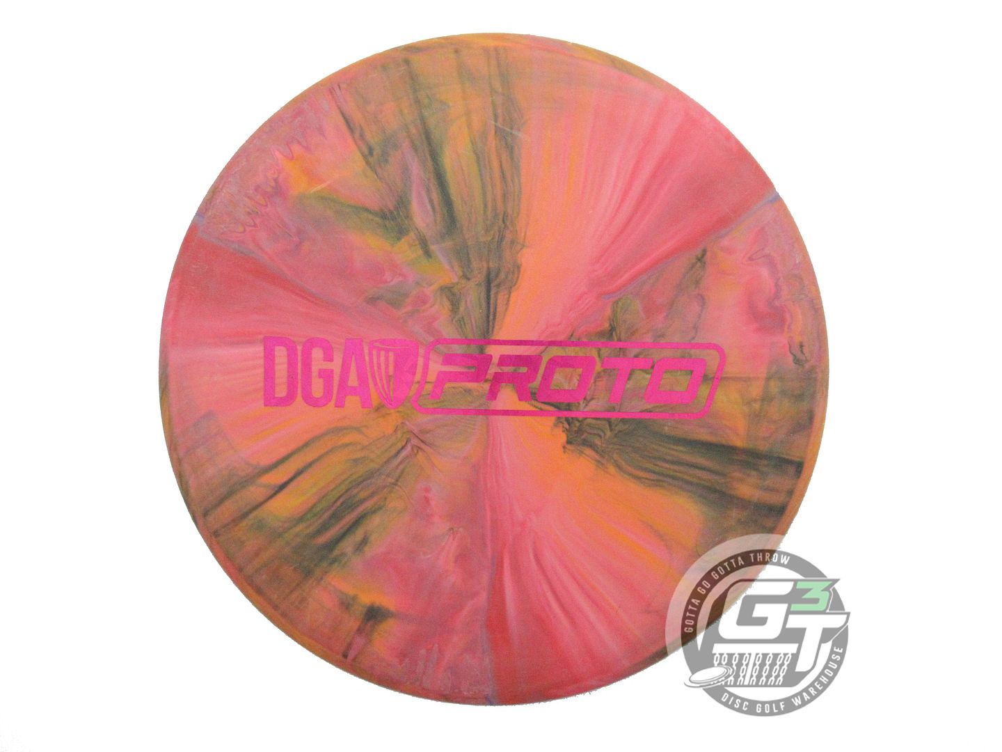 USED DGA PROTO Swirl Base Blend Surf 173g Orange-Pink-Green Midrange Golf Disc