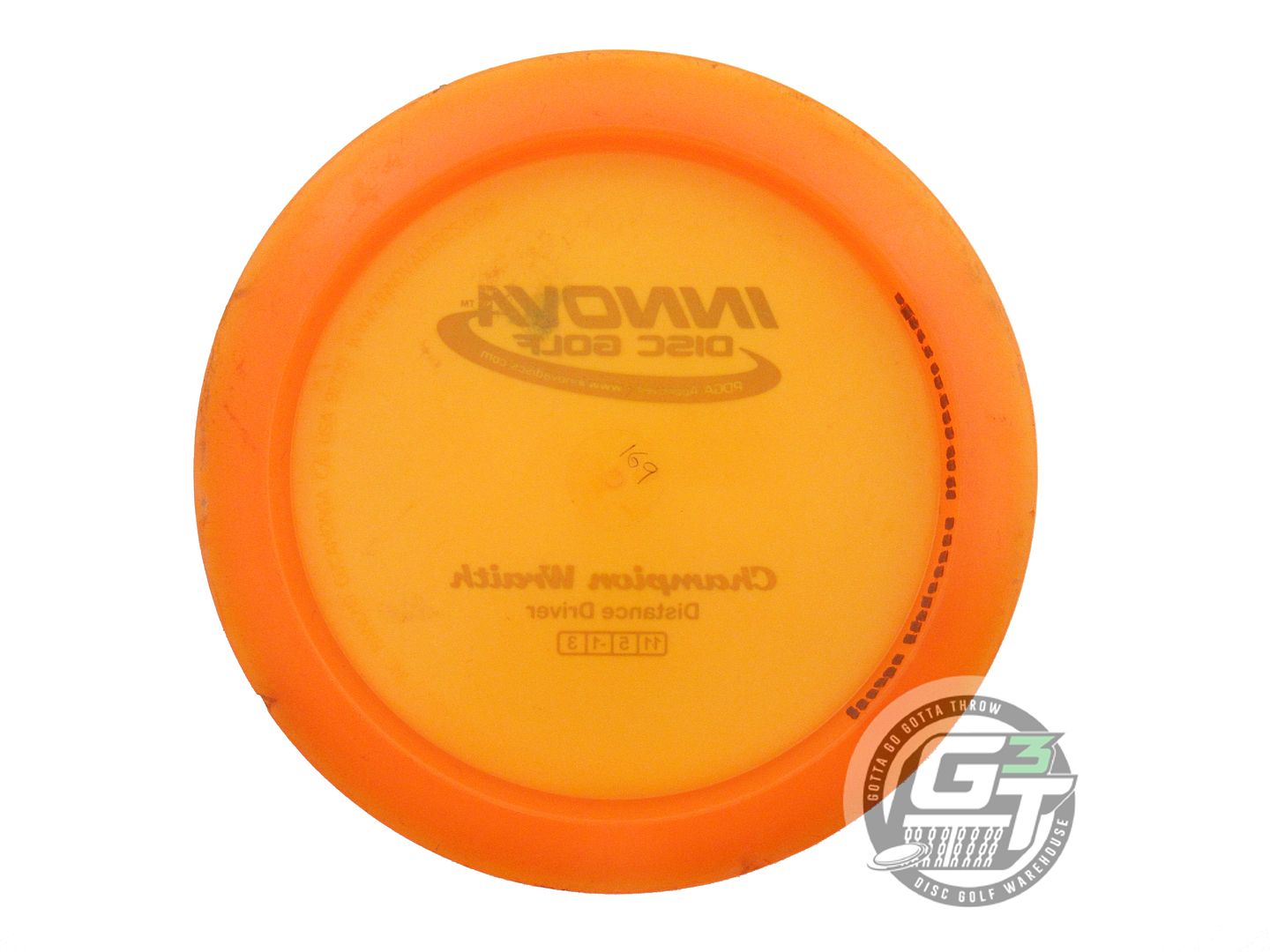 USED Innova Champion Wraith 169g Orange Green Foil Distance Driver Golf Disc
