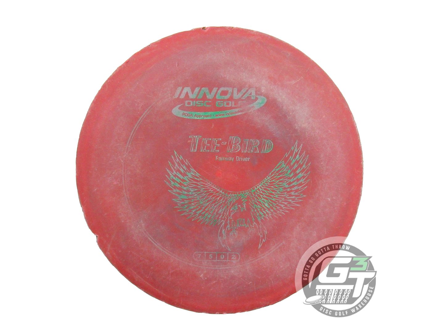 USED Innova DX Teebird 168g Red Green Foil Fairway Driver Golf Disc