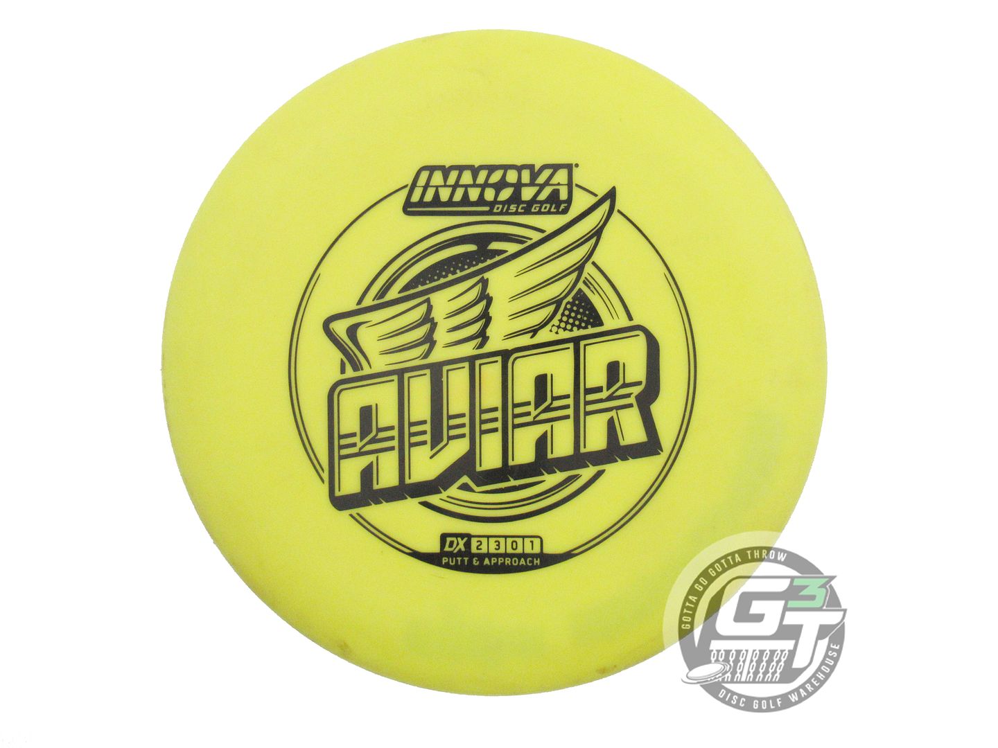 USED Innova DX Aviar 146g Yellow Black Stamp Putter Golf Disc