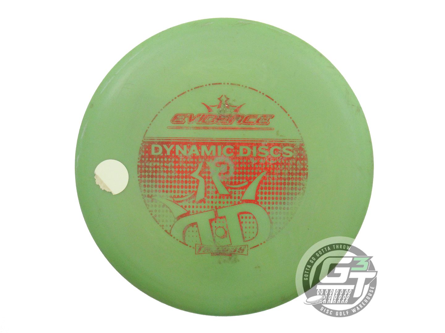 USED Dynamic Discs Fuzion Evidence 174g Green Red Foil Midrange Golf Disc