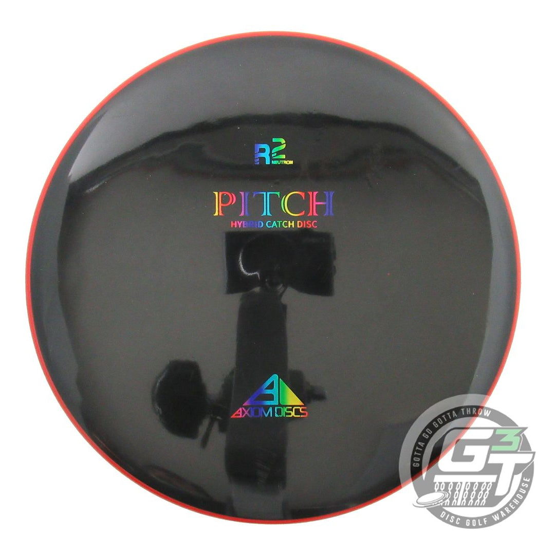 NOS Axiom Discs R2 Neutron Pitch 151g Black Red Rim Distance Driver Golf Disc
