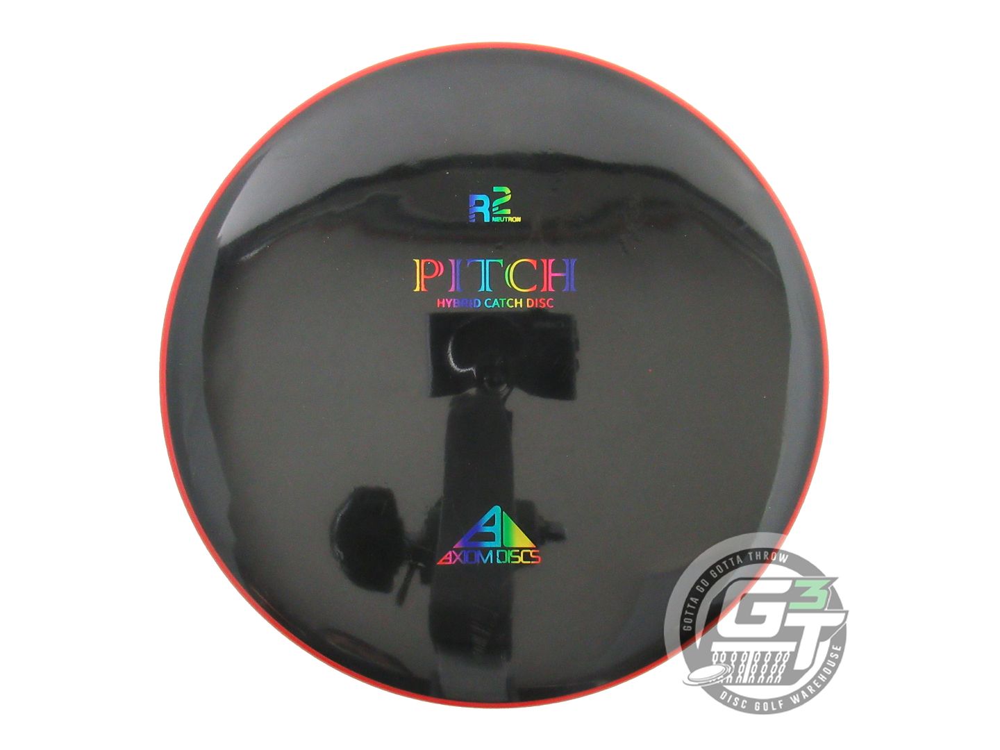 NOS Axiom Discs R2 Neutron Pitch 151g Black Red Rim Distance Driver Golf Disc