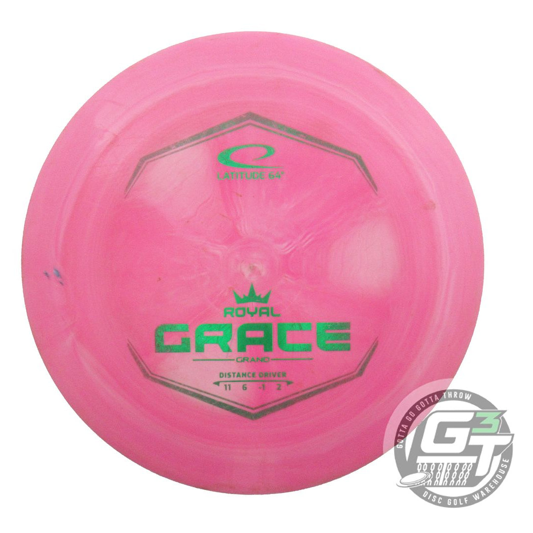 USED Latitude 64 Royal Grand Grace 174g Pink Green Foil Distance Driver Disc