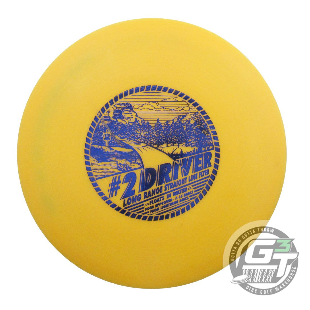 USED Lightning Standard #2 Driver 173g Yellow Blue Foil Fairway Driver Golf Disc