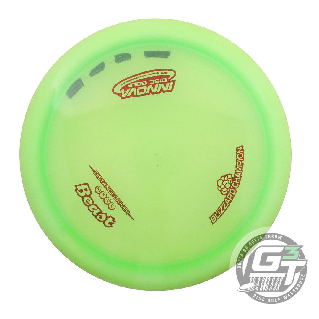 USED Innova Blizzard Beast 149g Lime Red Foil Distance Driver Golf Disc