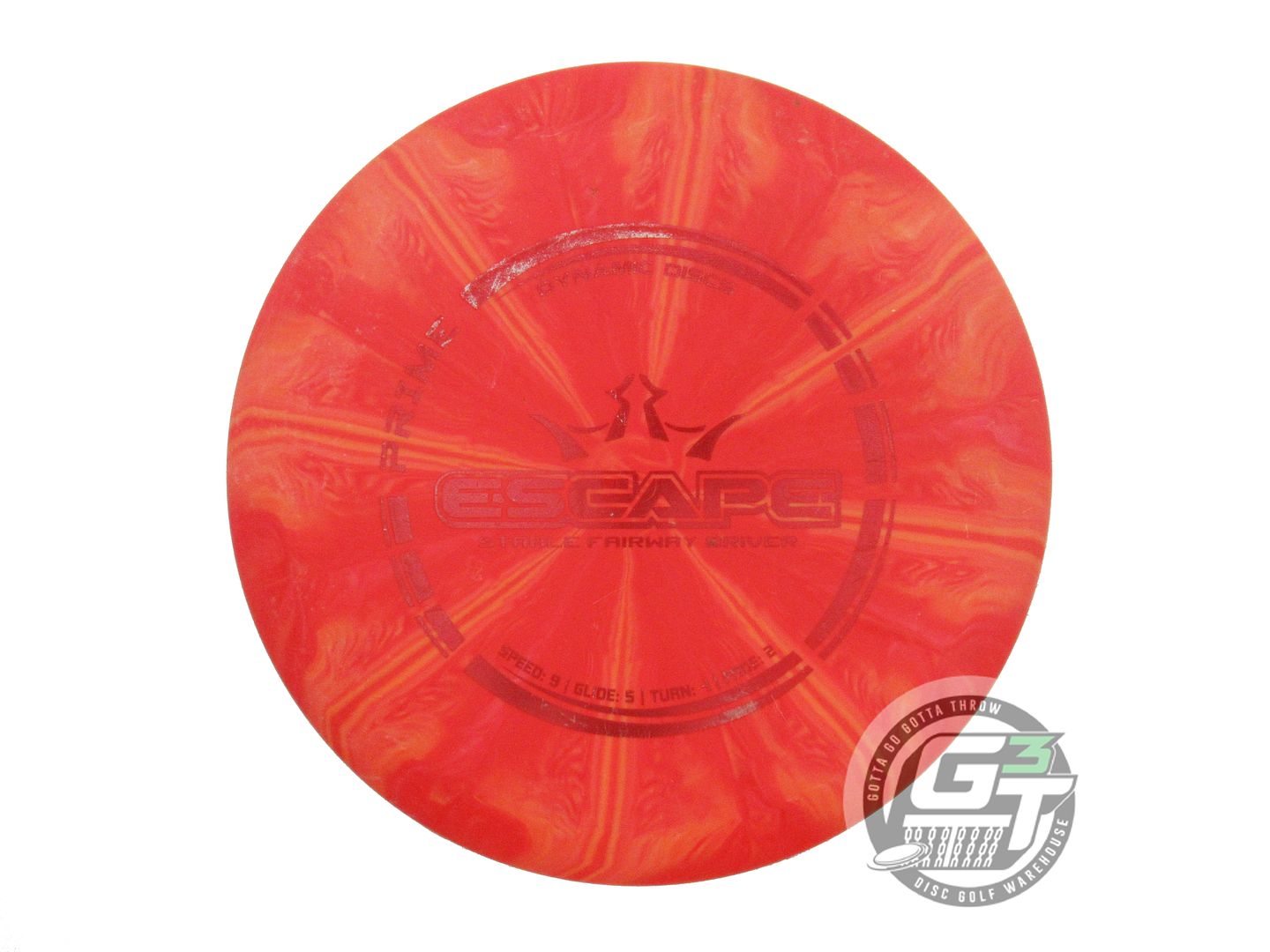 USED Dynamic Discs Prime Burst Escape 173g Red-Orange Fairway Driver Golf Disc