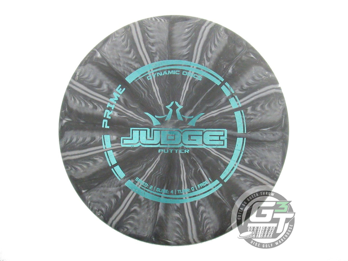 USED Dynamic Discs Prime Burst Judge 173g Black Aqua Foil Putter Golf Disc