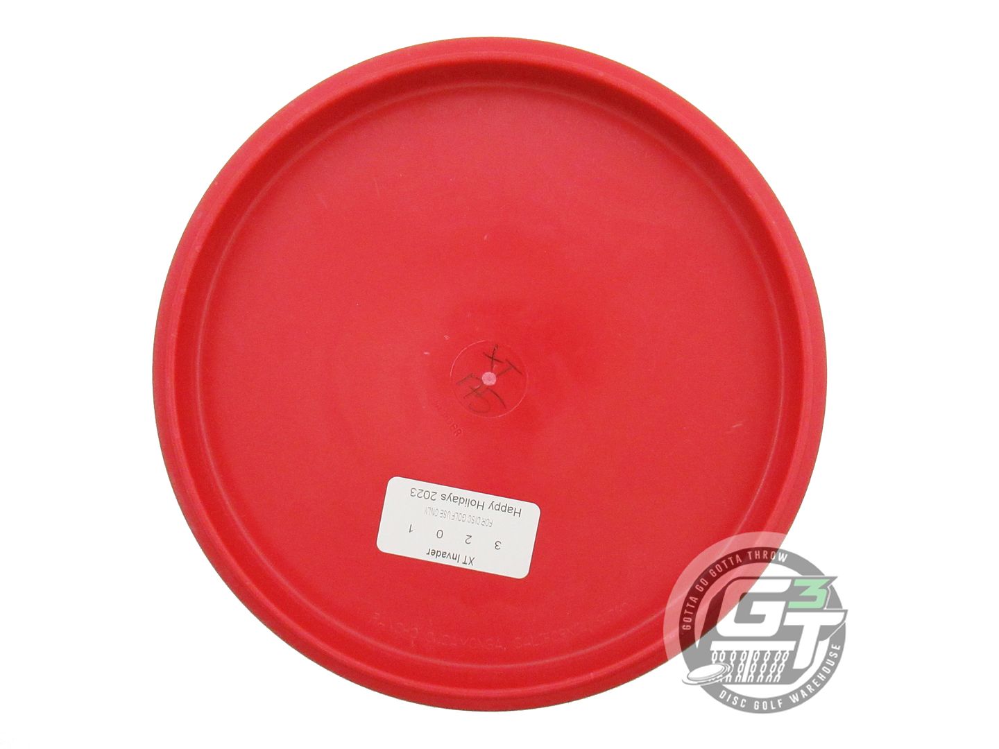 USED Innova HAPPY HOLIDAYS XT Invader 175g Red Blue Foil Putter Golf Disc