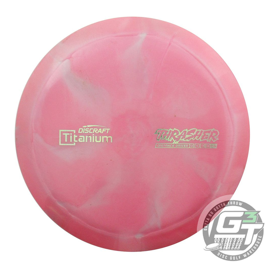 USED Discraft Titanium Thrasher 173g Pink-Lime Distance Driver Golf Disc