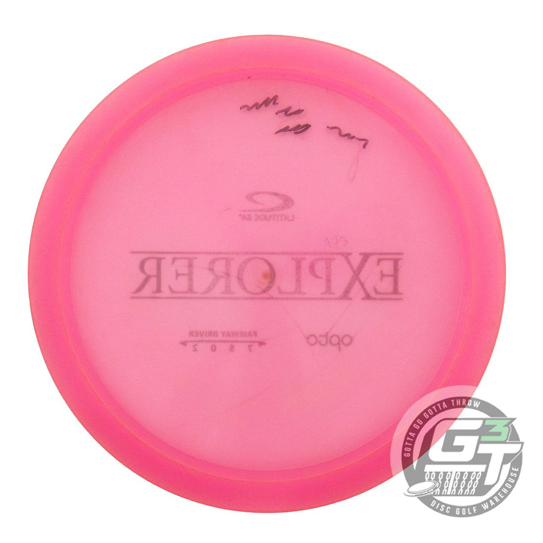 USED Latitude 64 Opto Explorer 172g Pink Black Stamp Distance Driver Golf Disc