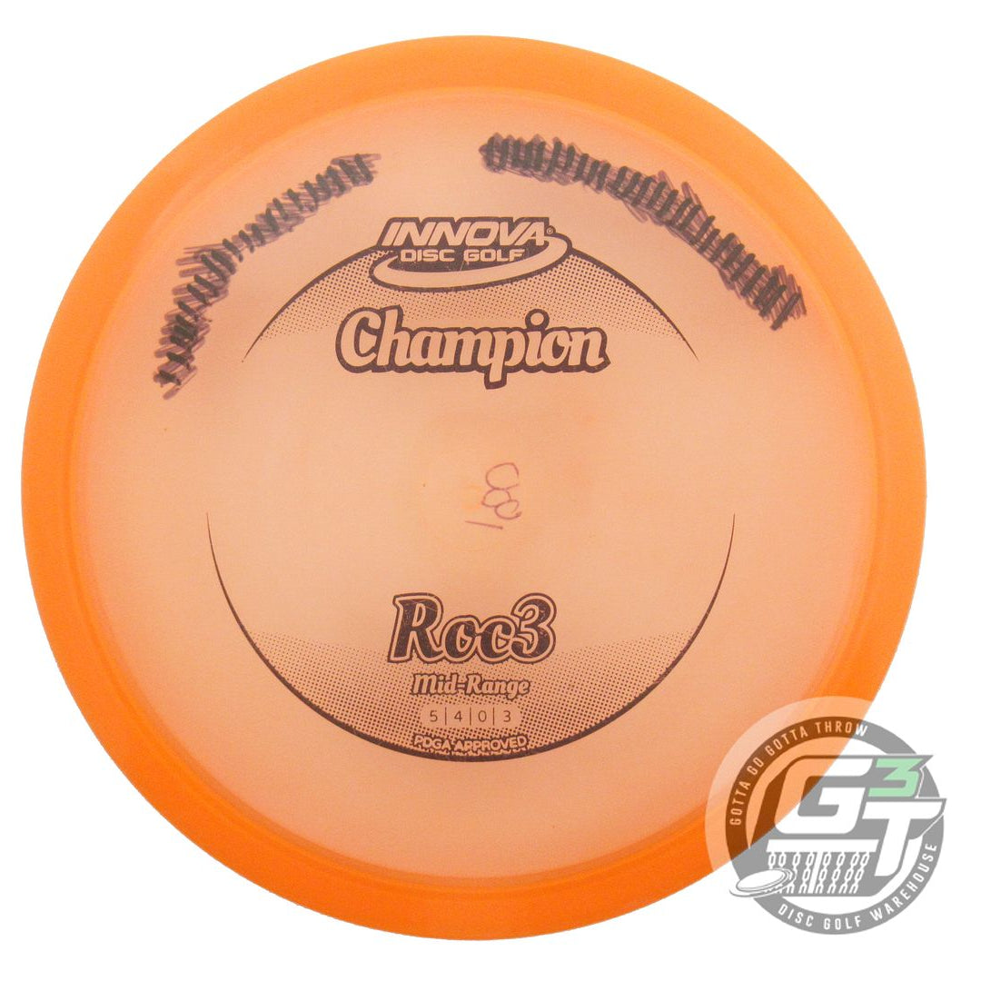 USED Innova Champion Roc3 180g Orange Black Stamp Midrange Golf Disc