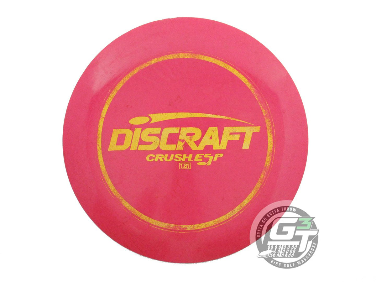 USED Discraft ESP Crush 172g Magenta Yellow Stamp PFN Distance Driver Golf Disc