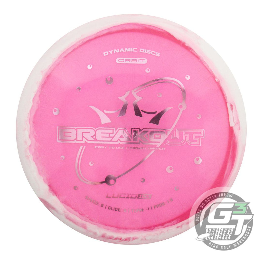 NOS Dynamic Discs Lucid Ice Orbit Breakout 157g Pink Fairway Driver Golf Disc