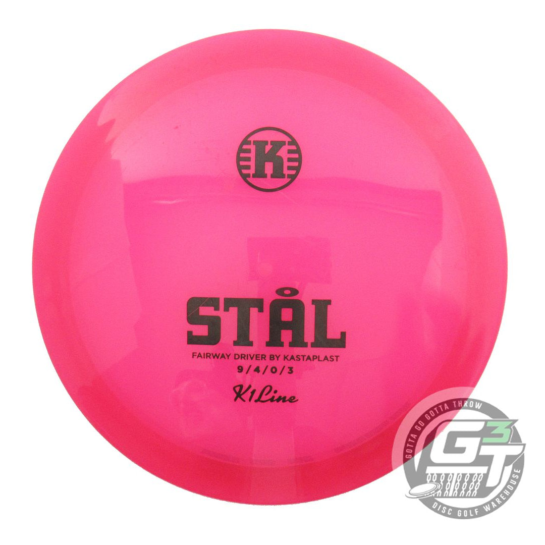 USED Kastaplast K1 Stal 170g Pink Black Stamp Fairway Driver Golf Disc