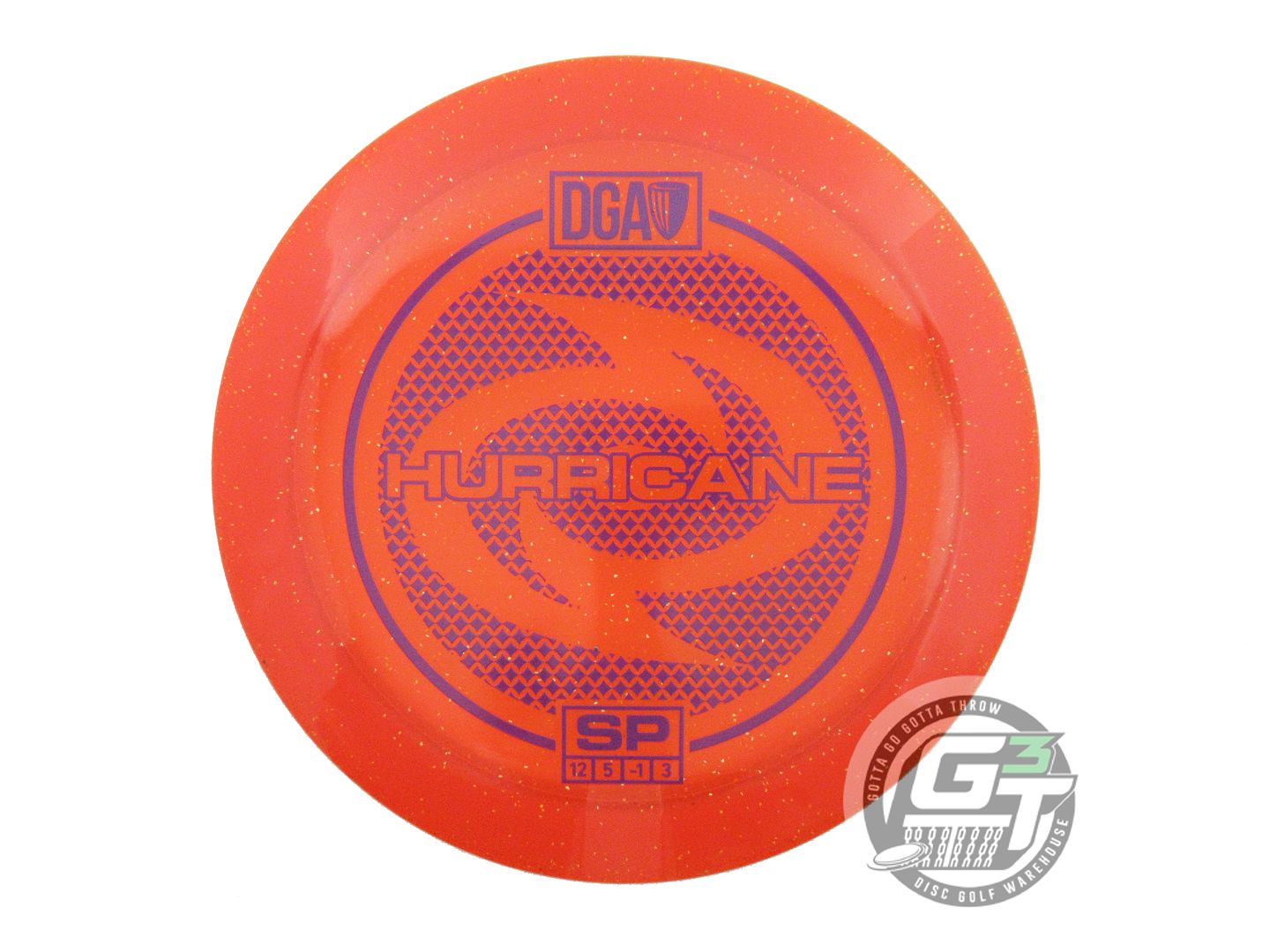 NOS DGA Spark Hurricane 174g Orange Purple Stamp Distance Driver Golf Disc
