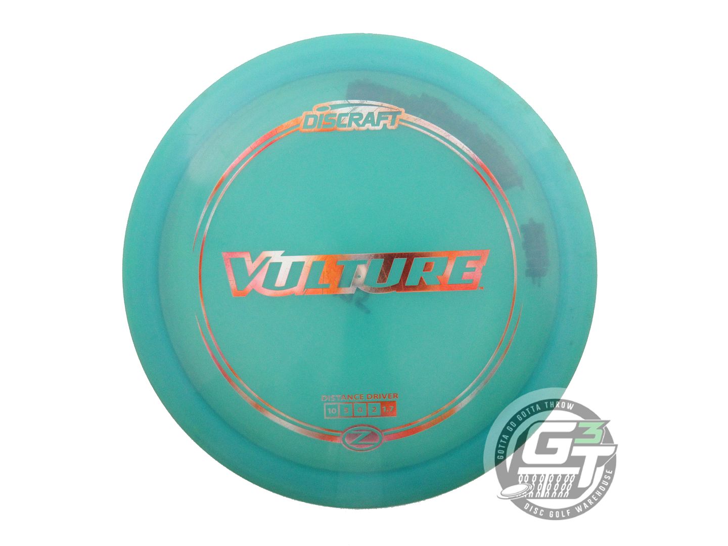 USED Discraft Z Vulture 175g Teal Cloud Foil Distance Driver Golf Disc