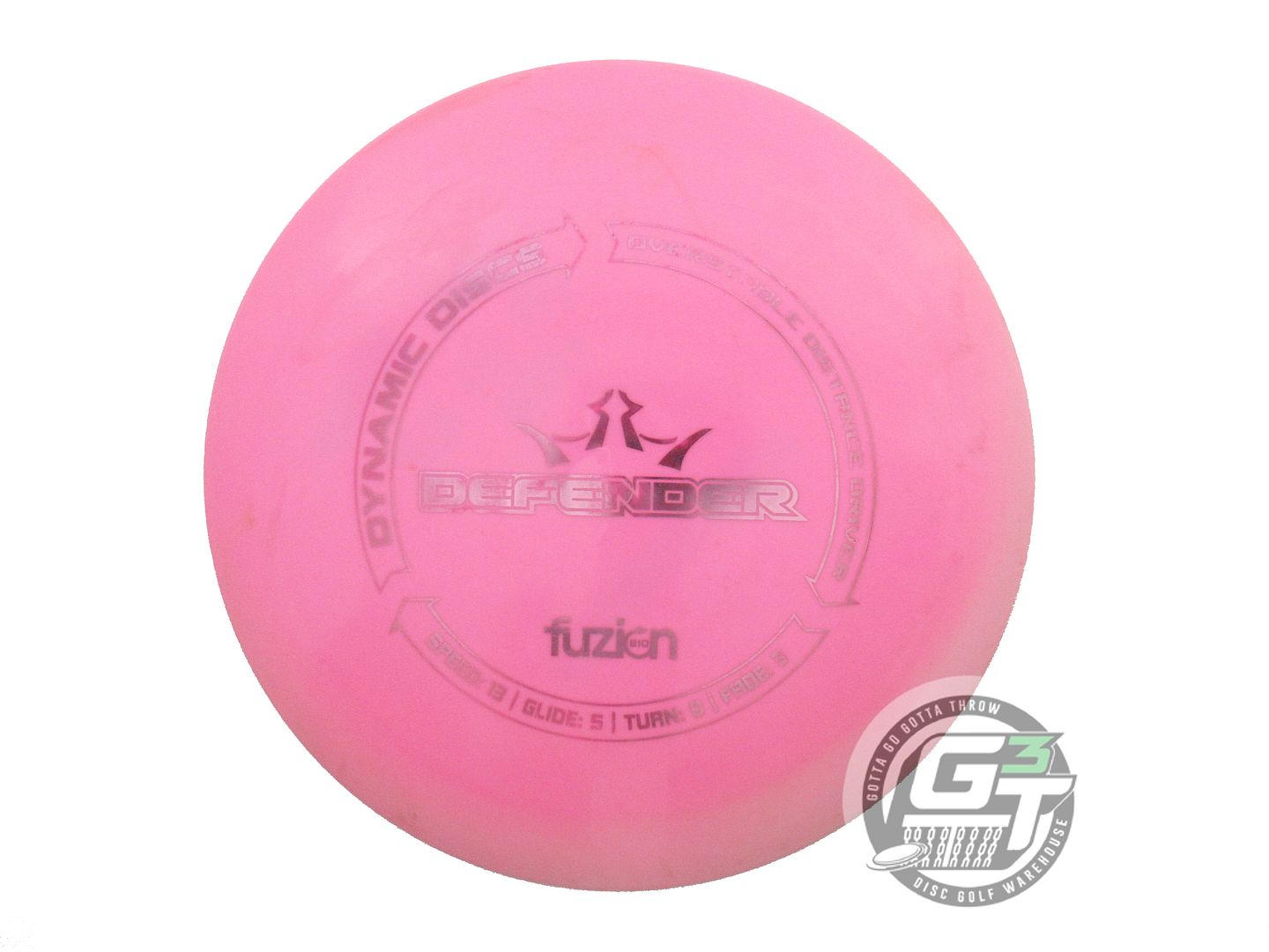 USED Dynamic Discs BioFuzion Defender 174g Pink Pink Foil Distance Driver Disc