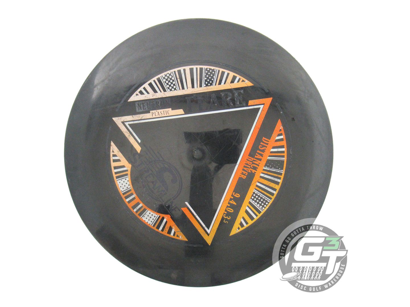 USED Streamline Discs Neutron Flare 175g Black Distance Driver Golf Disc
