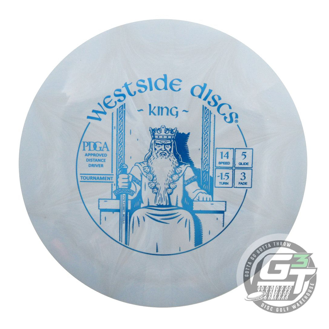 NOS Westside Discs Tournament Burst King 169g Sky Blue-Gray Distance Driver Disc