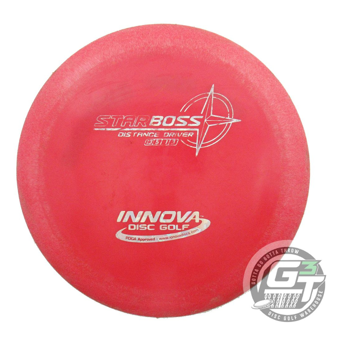 USED Innova Star Boss 158g Red Silver Shatter Foil Distance Driver Golf Disc
