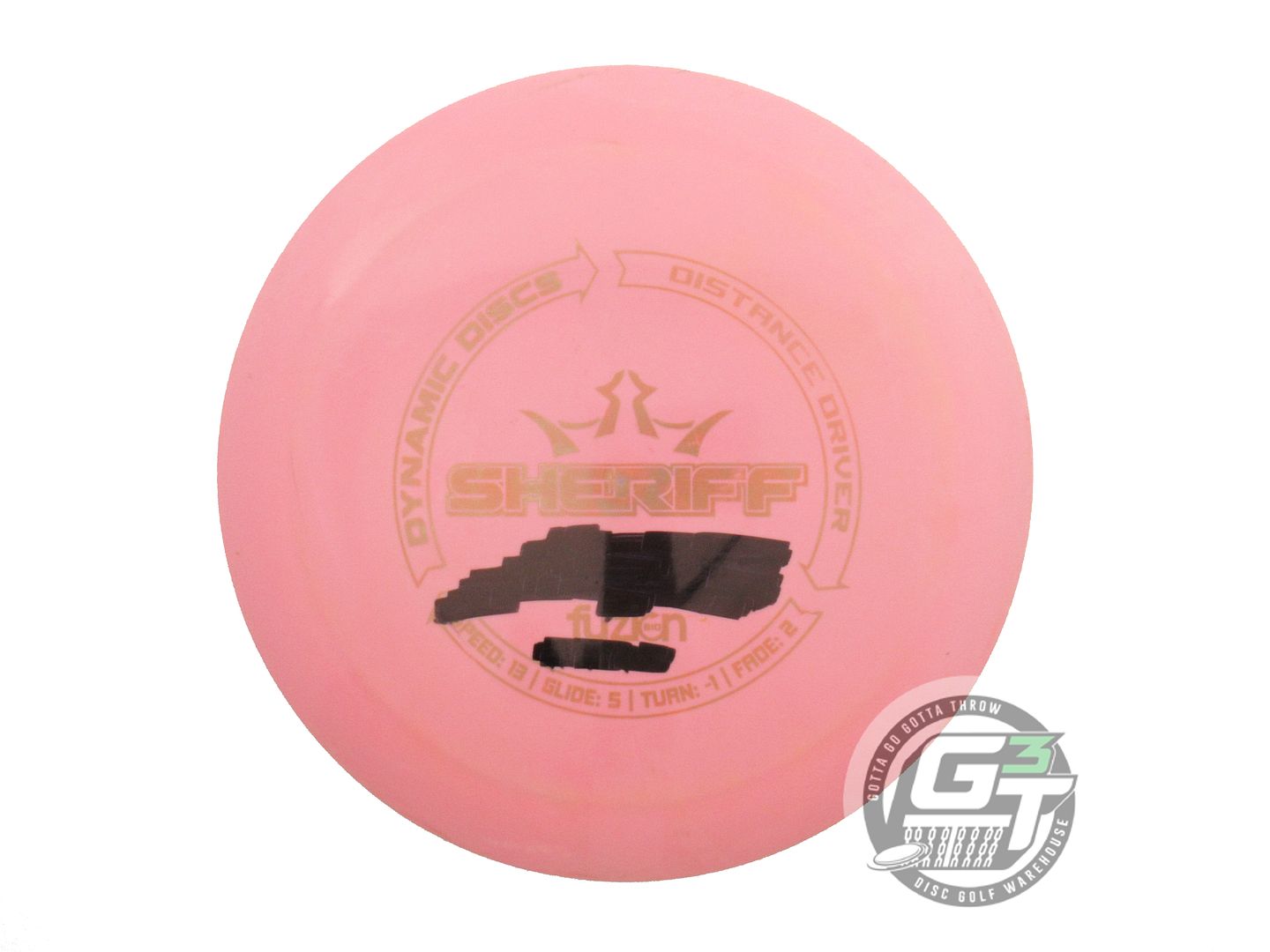 USED Dynamic Discs BioFuzion Sheriff 174g Pink Gold Foil Distance Driver Disc