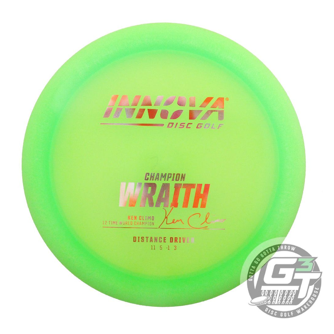 NOS Innova Champion Wraith 167g Lime Cloud Foil Distance Driver Golf Disc