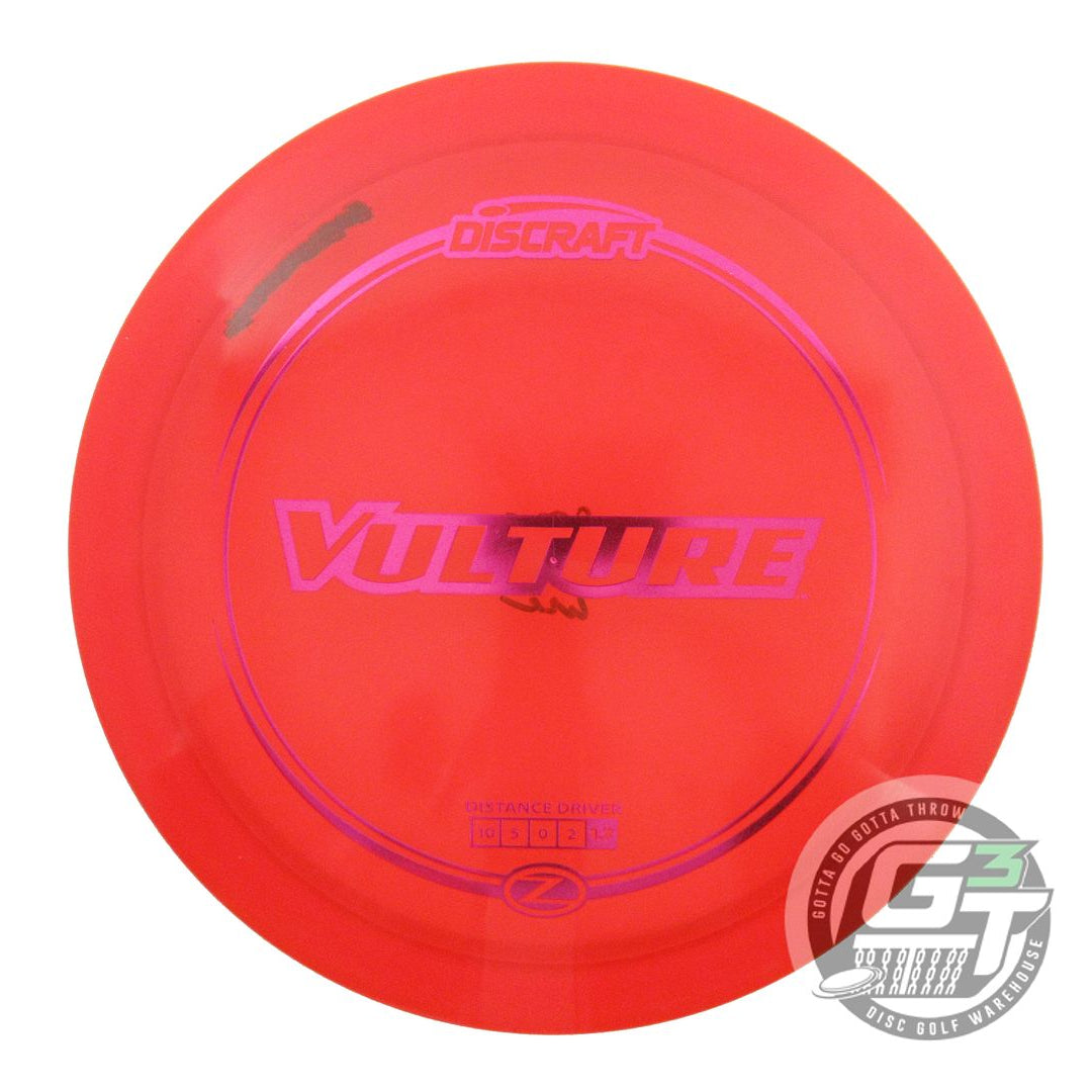 USED Discraft Z Vulture 173g Red Magenta Foil Distance Driver Golf Disc