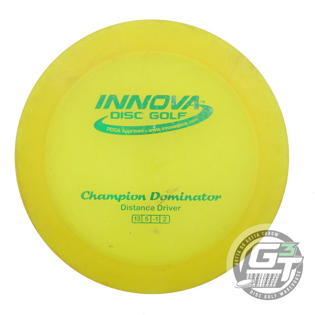 USED Innova Champion Dominator 175g Yellow Green Foil Distance Driver Golf Disc