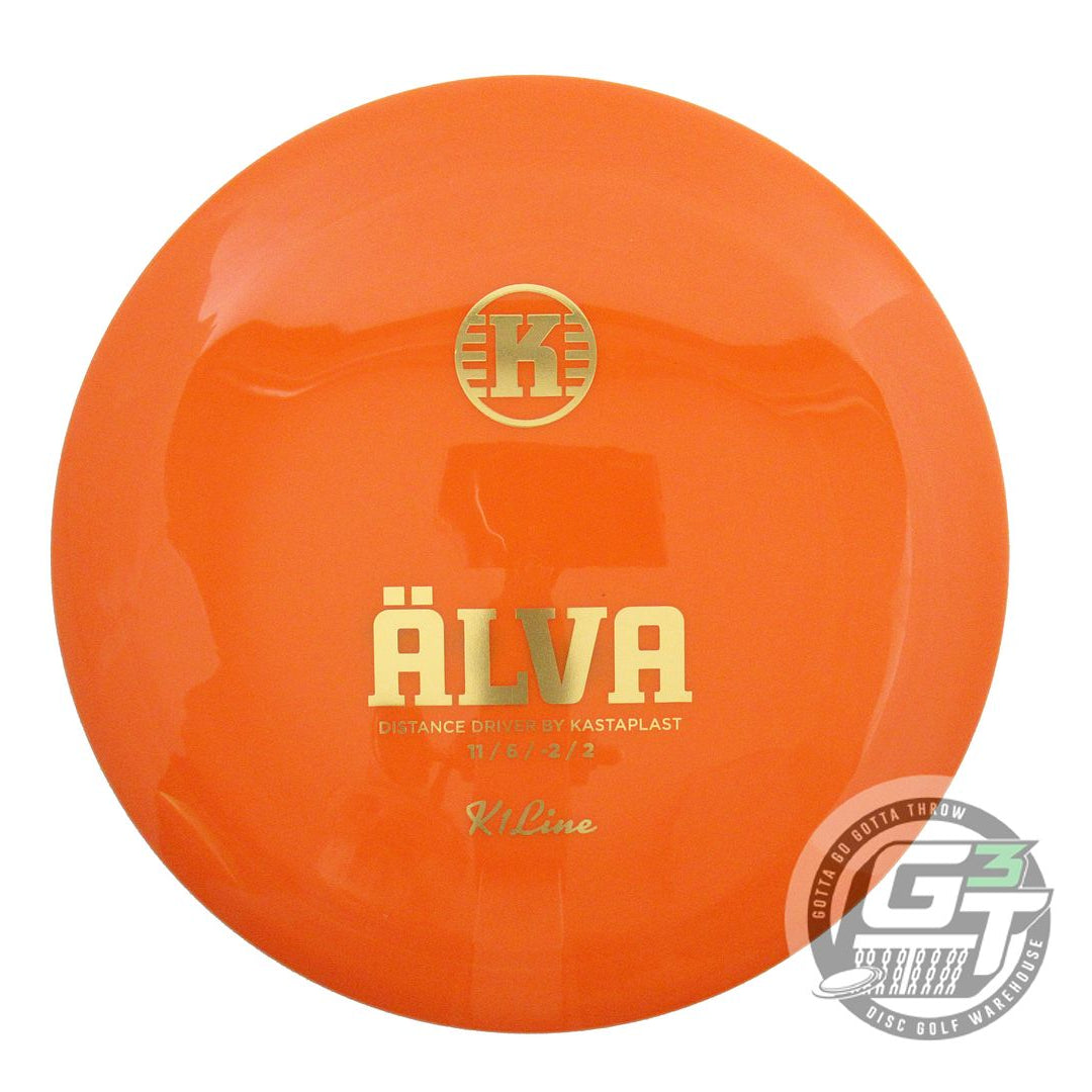 USED Kastaplast K1 Alva 170g Orange Gold Foil Distance Driver Golf Disc
