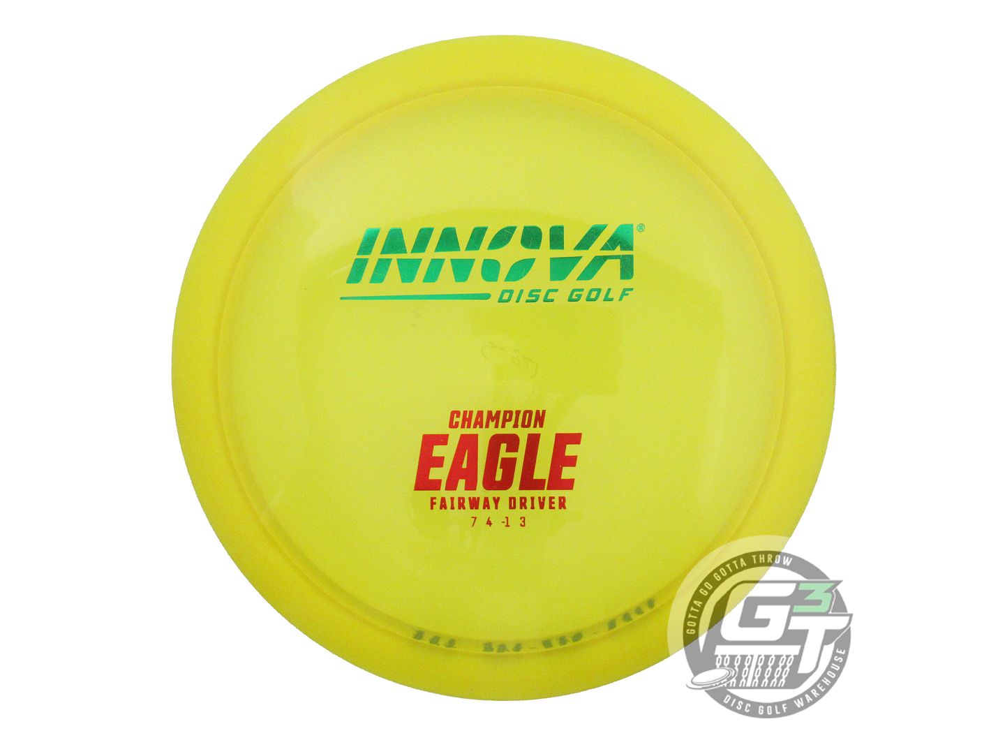USED Innova Champion Eagle 175g Yellow Green & Red Foil Fairway Driver Golf Disc