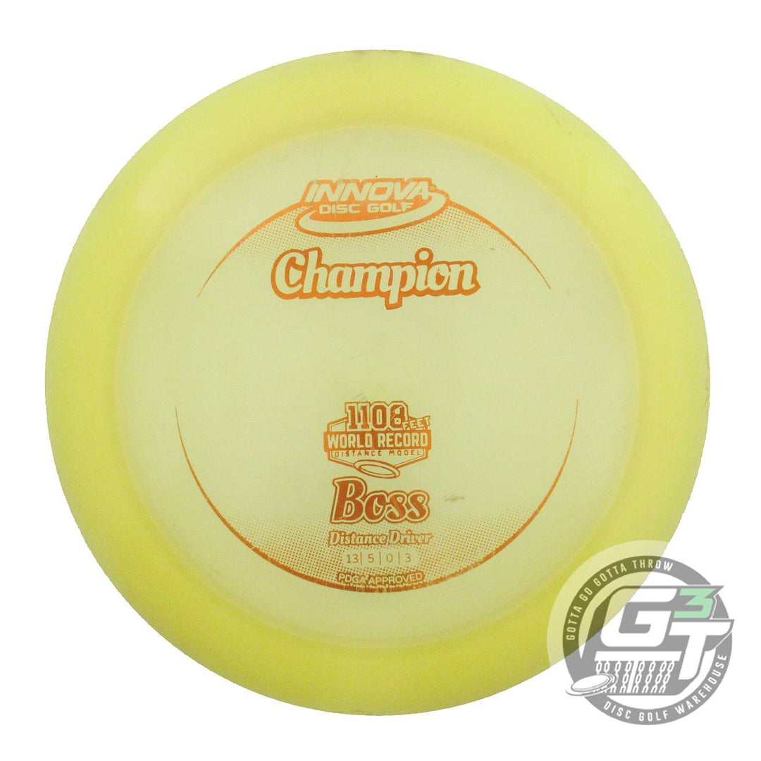 USED Innova Champion Boss 171g Yellow Orange Foil Distance Driver Golf Disc