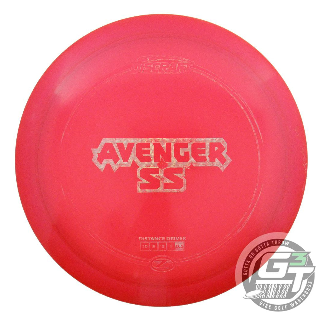 USED Discraft Z Avenger SS 168g Red Silver Prism Foil Distance Driver Golf Disc