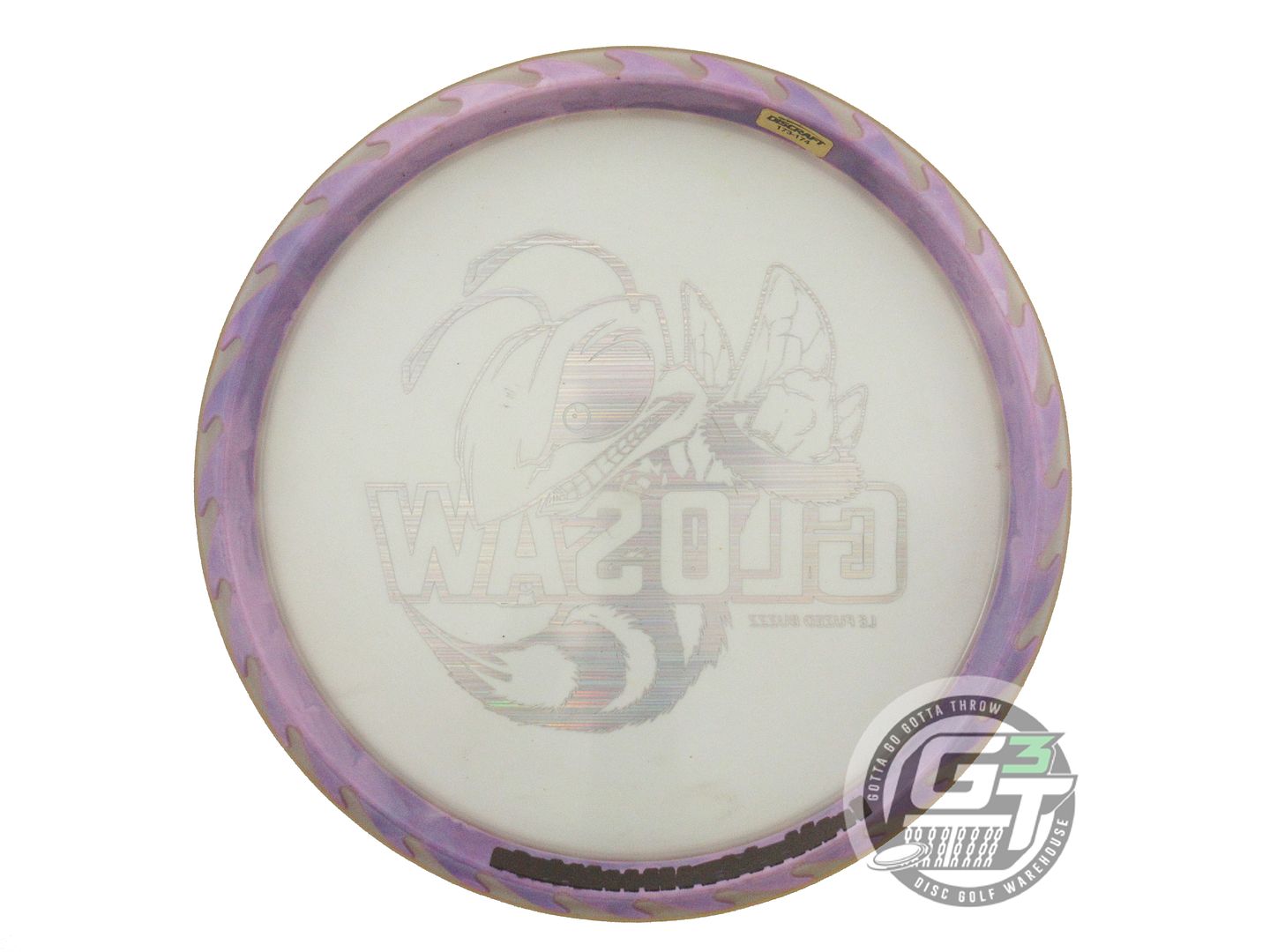 USED Discraft FuZed GloSaw Buzzz 175g Smoke Purple Laser Foil Midrange Golf Disc