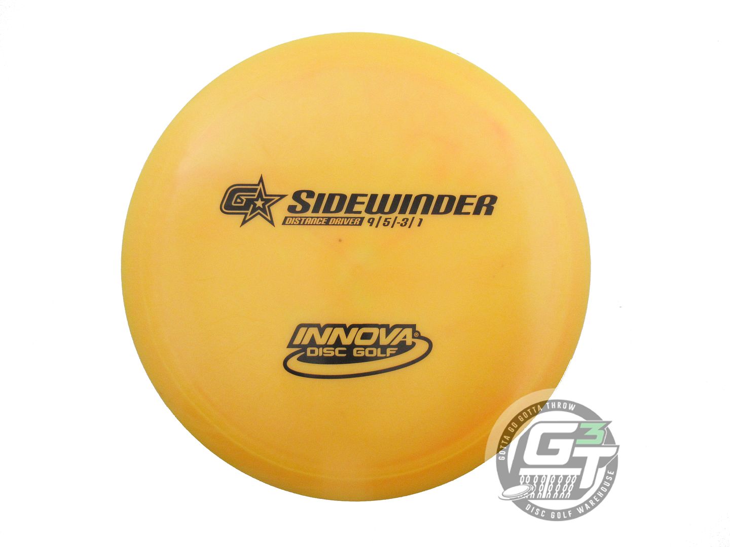 USED Innova GStar Sidewinder 168g Marigold Black Stamp Distance Driver Golf Disc