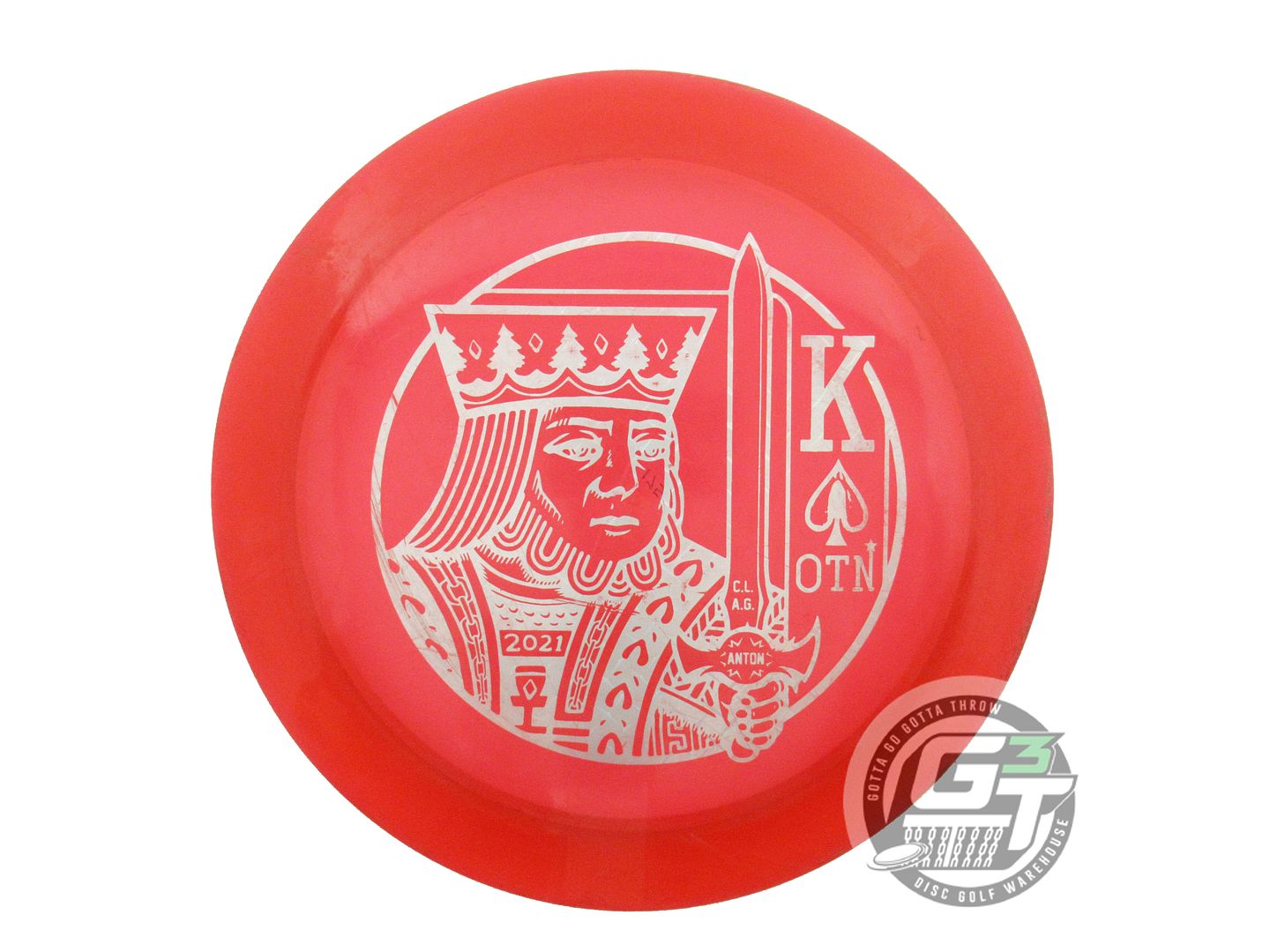 USED Discraft Z Force 175g Red Diamond Plate KOTN Distance Driver Golf Disc