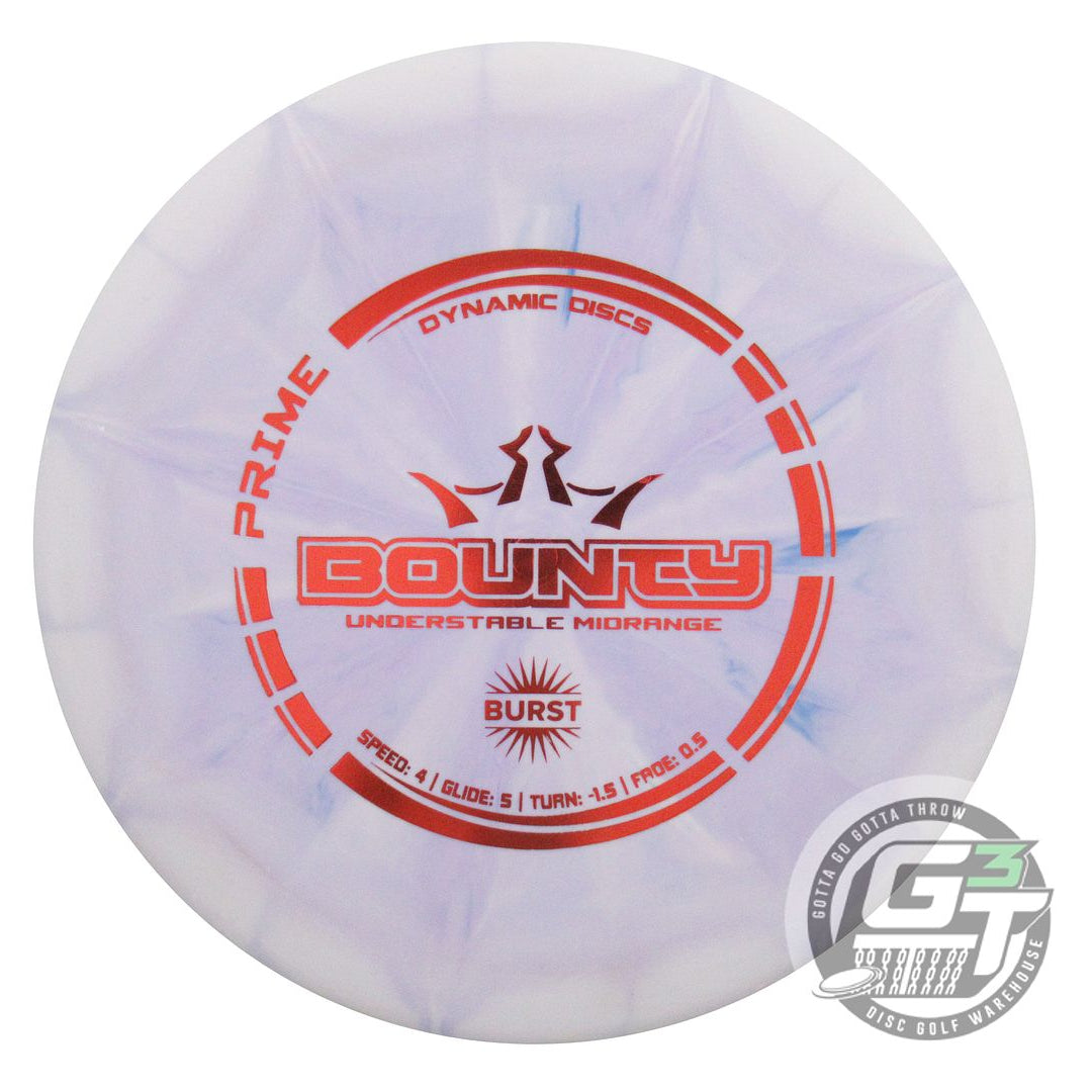 USED Dynamic Discs Prime Burst Bounty 173g Lilac Red Foil Midrange Golf Disc