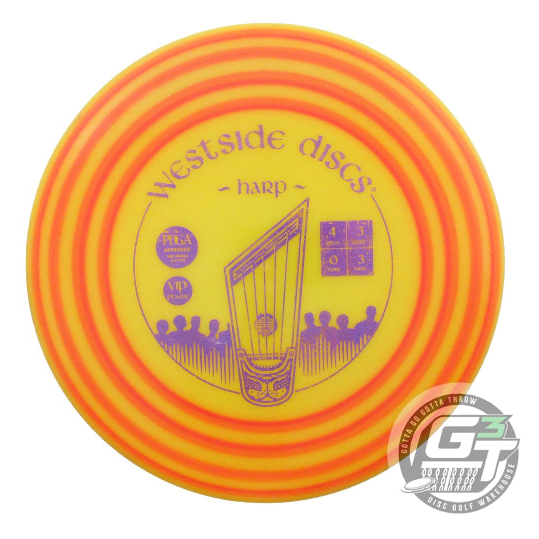 USED Westside Discs VIP Harp 176g Yellow HOME DYED Putter Golf Disc