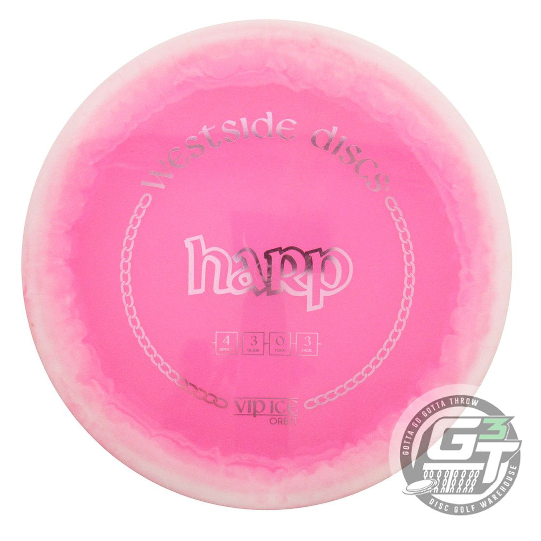 USED Westside Discs VIP Ice Orbit Harp 173g White-Pink Putter Golf Disc