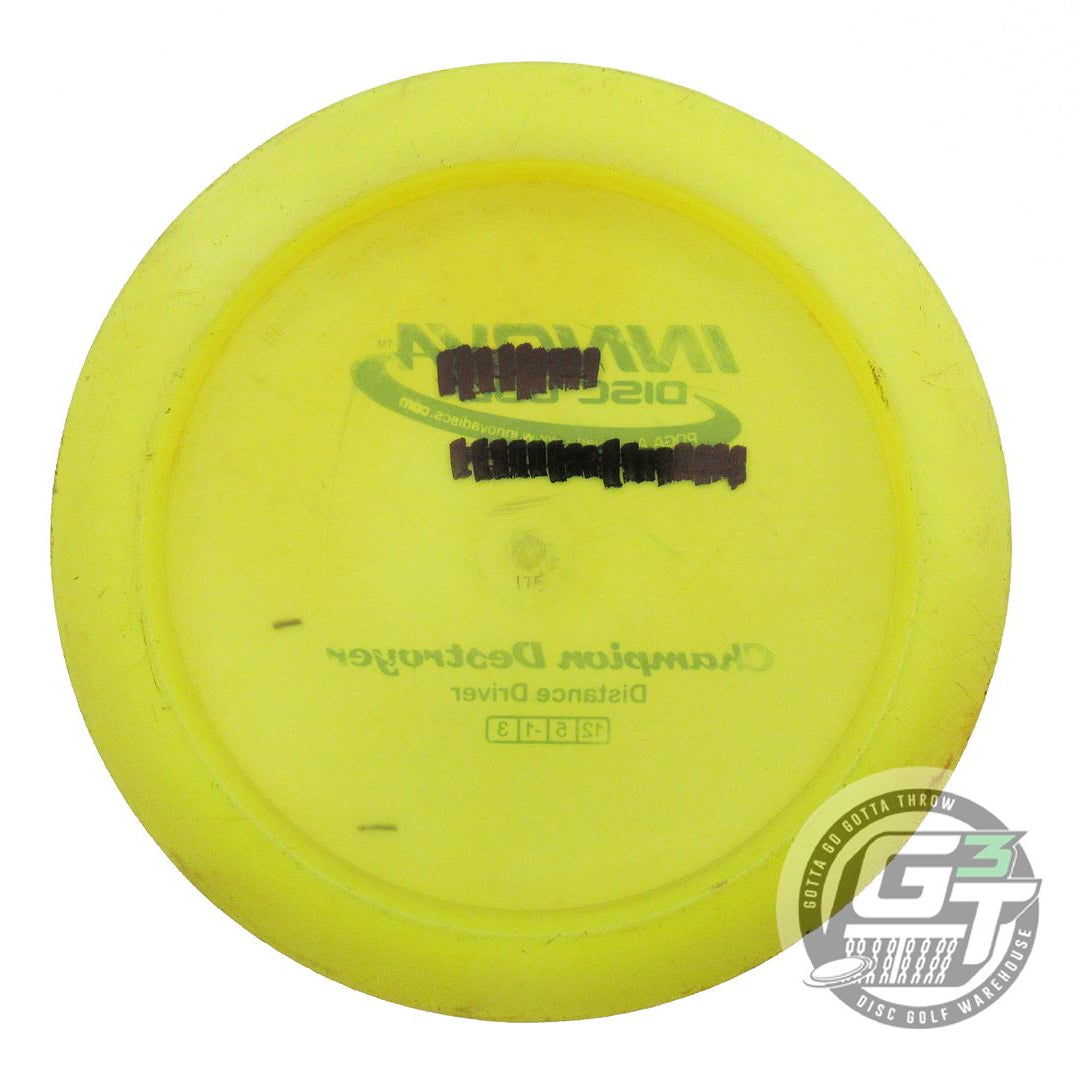 USED Innova Champion Destroyer 175g Yellow Blue Foil Distance Driver Golf Disc