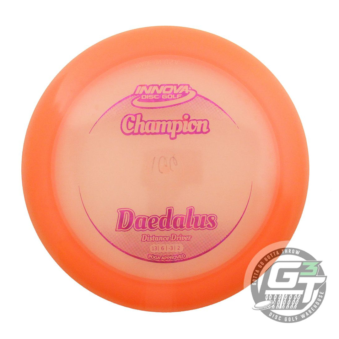 USED Innova Champion Daedalus 166g Coral Magenta Shatter Distance Driver Disc