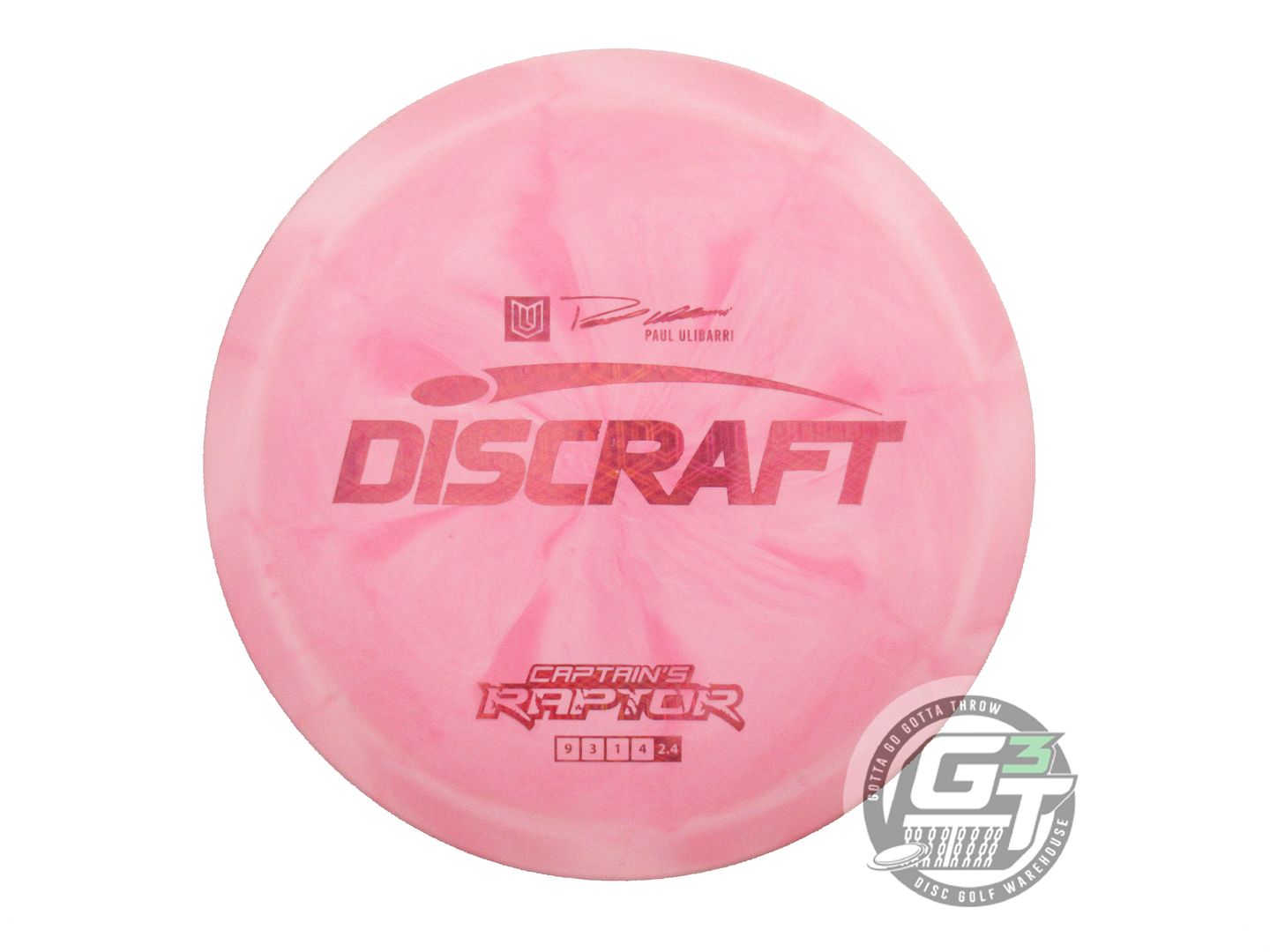 USED Discraft Special Blend ESP Captain's Raptor 175g Pink Driver Golf Disc