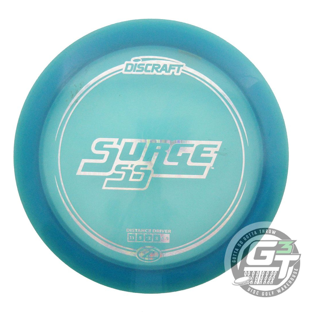 USED Discraft Z Surge SS 175g Blue Silver Tron Foil Distance Driver Golf Disc