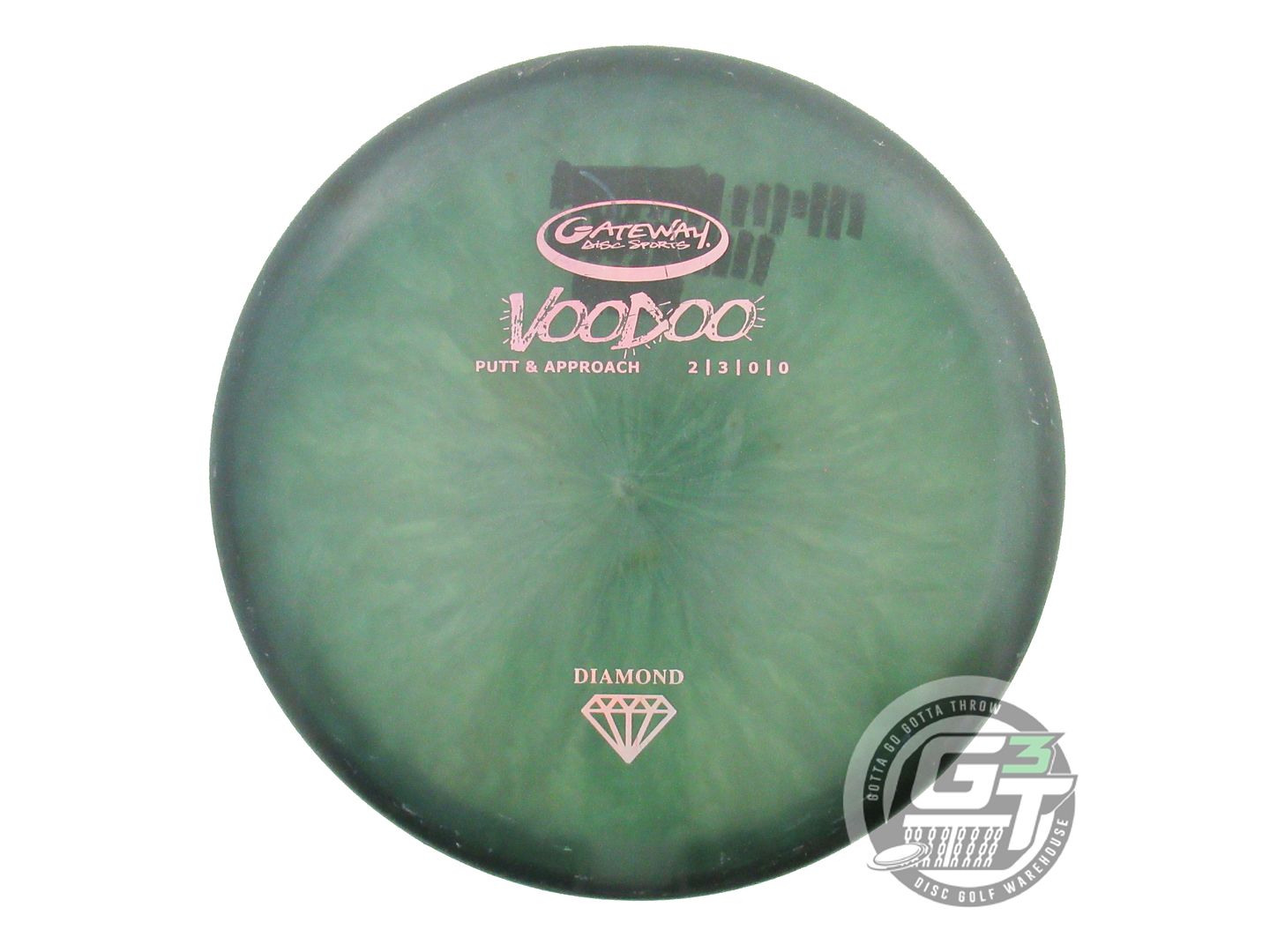 USED Gateway Diamond Voodoo 177g Green Pink Holo Foil Putter Golf Disc