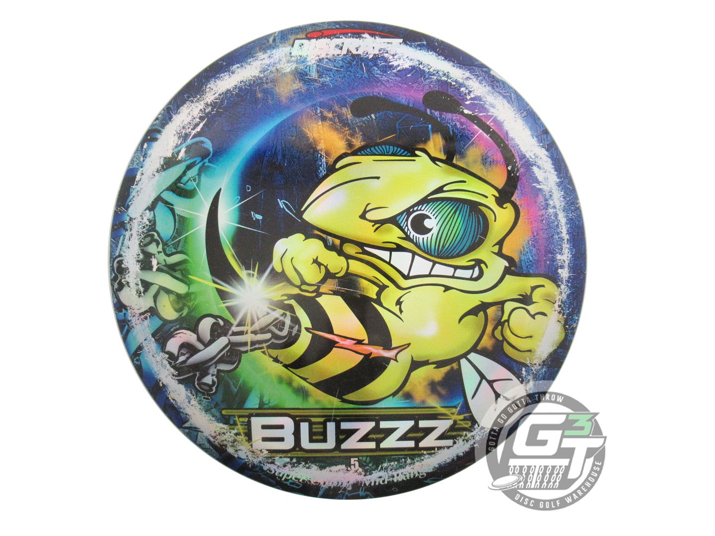 USED Discraft SuperColor ESP Buzzz 179g BEE Blue Holo Foil Midrange Golf Disc