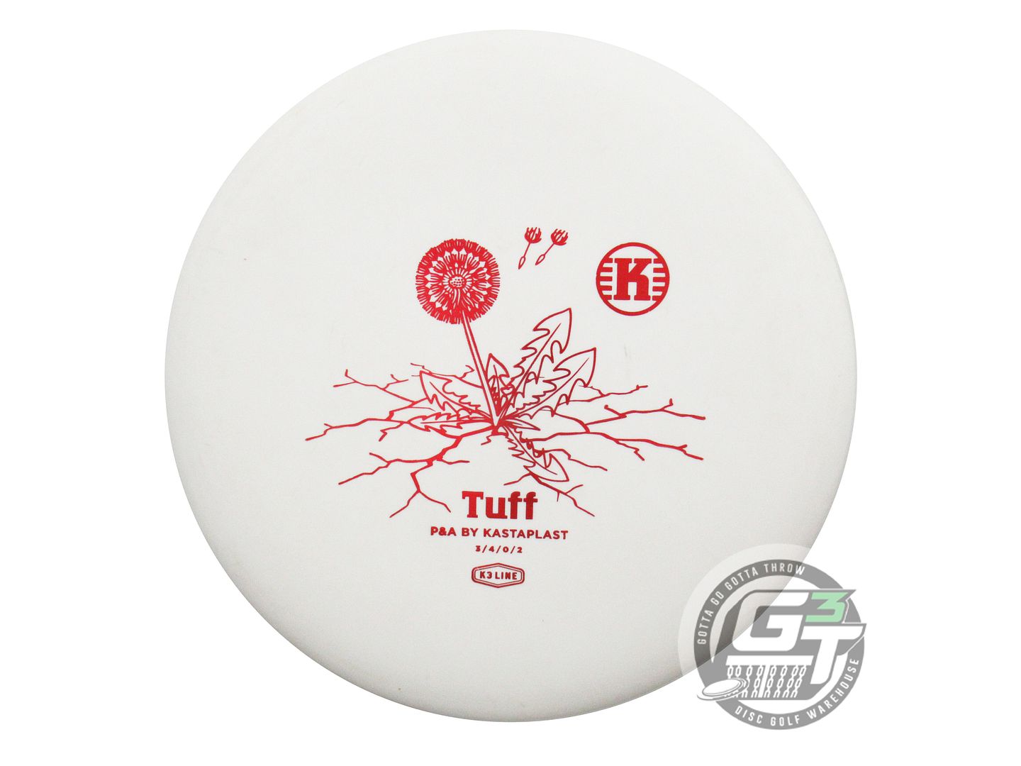 USED Kastaplast K3 Tuff 175g White Red Foil Putter Golf Disc