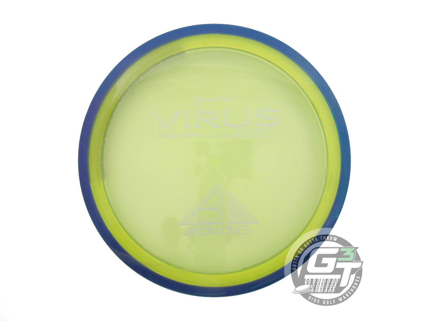 USED Axiom Discs Proton Virus 156g Lime Blue Rim Distance Driver Golf Disc