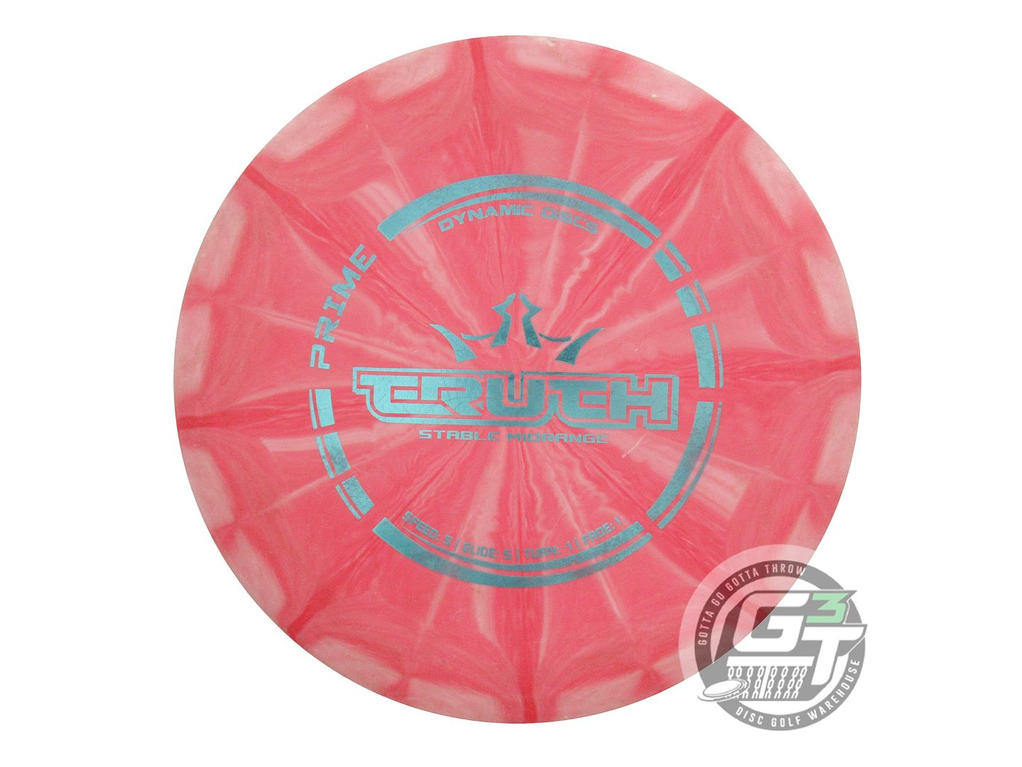 USED Dynamic Discs Prime Burst Truth 173g Red Aqua Foil Midrange Golf Disc