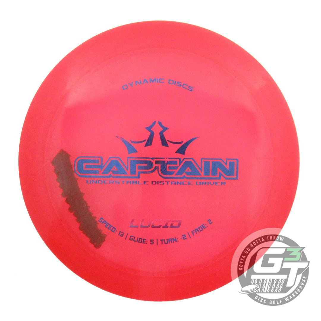 USED Dynamic Discs Lucid Captain 175g Red Blue Foil Distance Driver Golf Disc